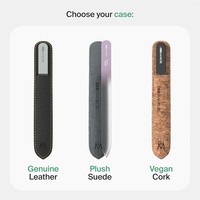 GERMANIKURE Glass Nail File in Suede Sleeve - Image 7