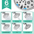 Cobbe 6-Setting High Pressure Filtered Shower Head Combo, Detachable Rain - Image 5