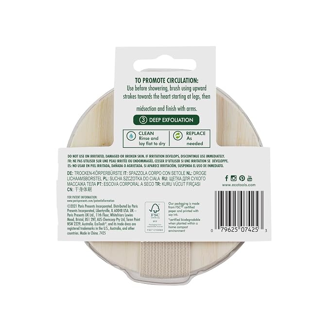 EcoTools Dry Body Brush, for Post Shower & Bath Skincare Routine, Removes Dirt - Image 13
