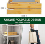 Foldable Bamboo Bathtub Caddy Tray Expandable - Image 4