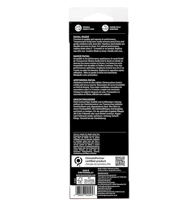 Tweezerman Stainless Steel Facial Razor - Image 9