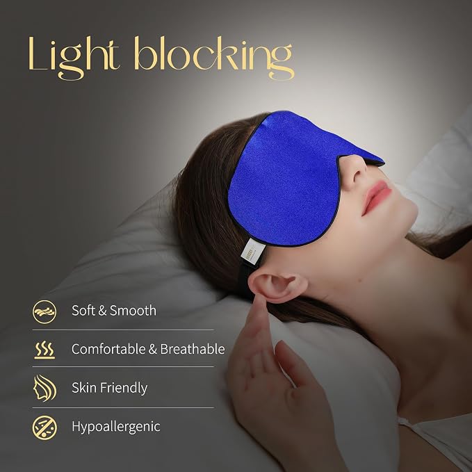 ZIMASILK 100% Natural Silk Sleep Mask Blindfold, Adjustable Super-Smooth Soft - Image 2