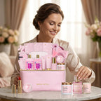 25 Pcs Mother's Day Gift, Rose Bath & Body Gift Basket Set - Image 3