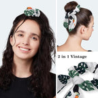 Women Working Cap with Buttons Bouffant Hat Autumn Leaves Nurse Scrub Caps Long - Image 5