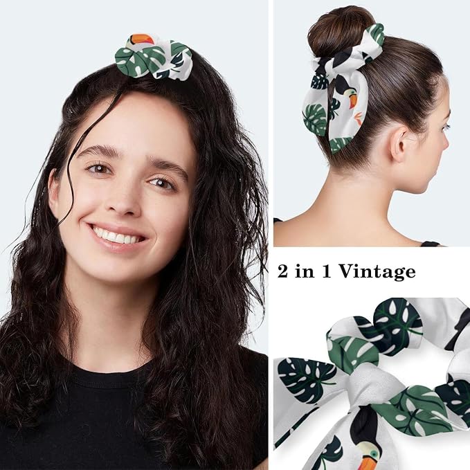 Women Working Cap with Buttons Bouffant Hat Autumn Leaves Nurse Scrub Caps Long - Image 5
