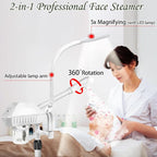 Professional Facial Steamer for Deep Hydration, 2in1 Ozone Face Steamer - Image 4