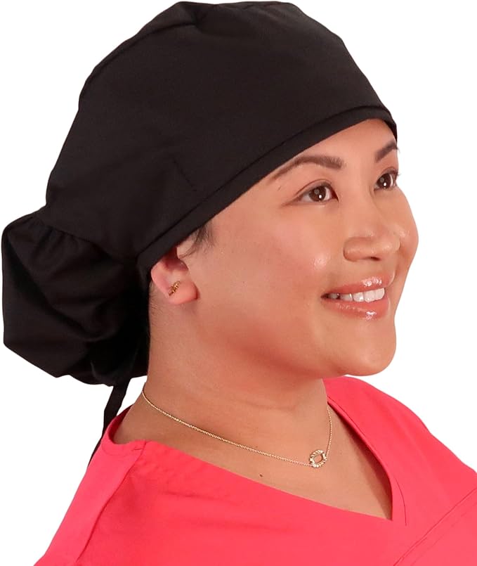 Sparkling EARTH Big Hair Ponytail Classic Surgical Style Scrub Working Cap - Image 5