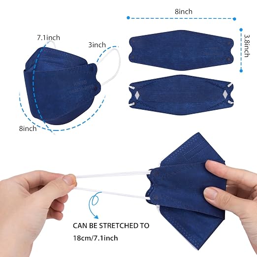 Borje KN95 Face Masks 50 Pack, Breathable Comfortable and Disposable KN95 Mask - Image 4