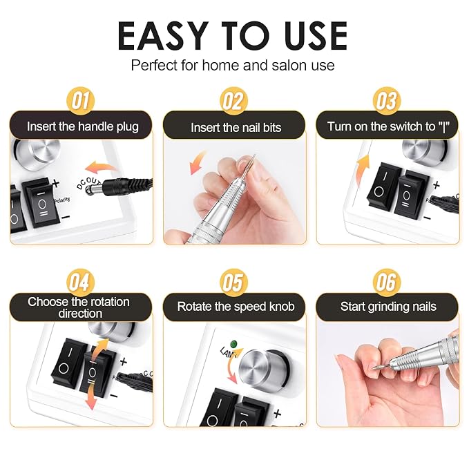 Subay 30, 000rpm Efile Nail Drill, Electric Nail File - Image 6
