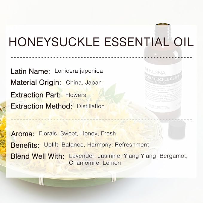 Honeysuckle Essential Oil 100ML, 100% Pure Honeysuckle Oil Aromatherapy Oil - Image 3