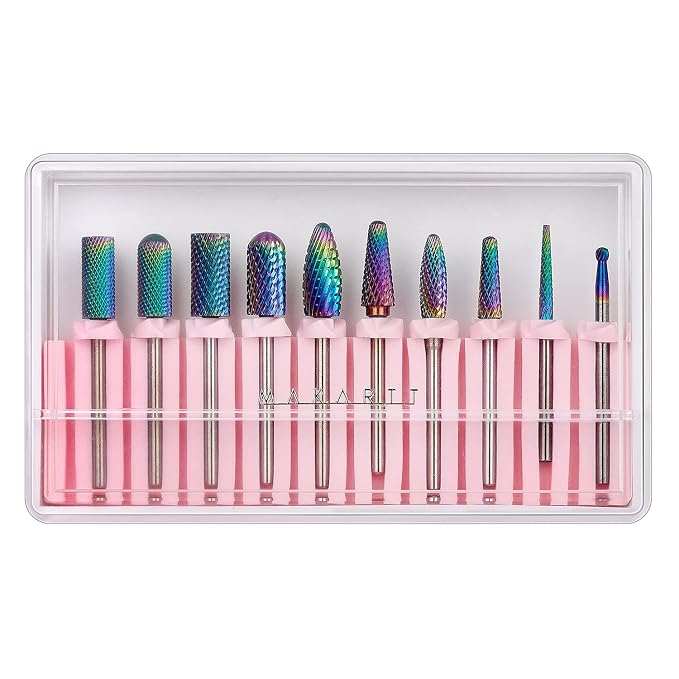 Makartt Nail Drill Bits Set:10Pcs Dimond Tungsten Carbide Nails Bits, 3/32 Inch - Image 9