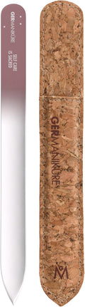 GERMANIKURE Glass Nail File in Cork Sleeve by GERMANIKURE