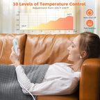 NOWWISH Heating Pad for Back Pain Relief & Period Cramps, 12x24 Inches Electric - Image 3