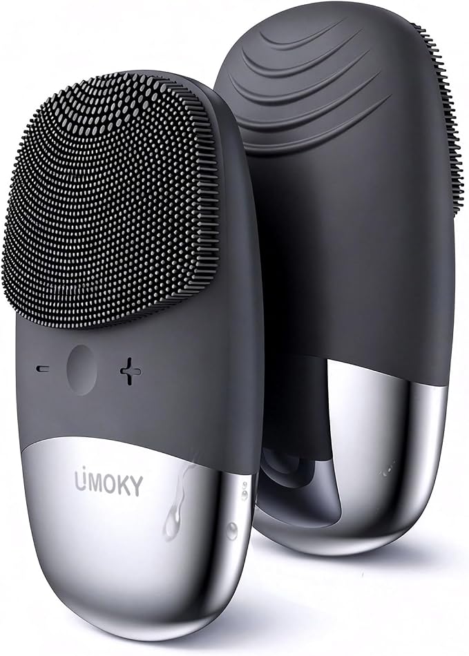 Facial Cleansing Brush, 3-in-1 Electric Silicone Face Scrubber, Vibrating by Uimoky