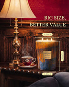 M&SENSE Large 3-Wick Ocean Scented Soy Candle, 35oz 150 Hours Non-Toxic - Image 2