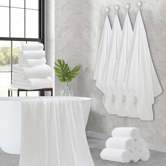 18 Piece Family Bath Towel Set Include 6 Bath Towels, 6 Hand Towels and 6 - Image 8