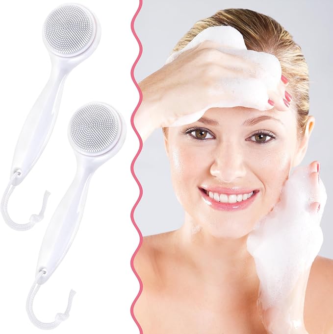 HINZIC 2 Pack Silicone Manual Facial Cleansing Brush, Skin Friendly Waterproof - Image 6