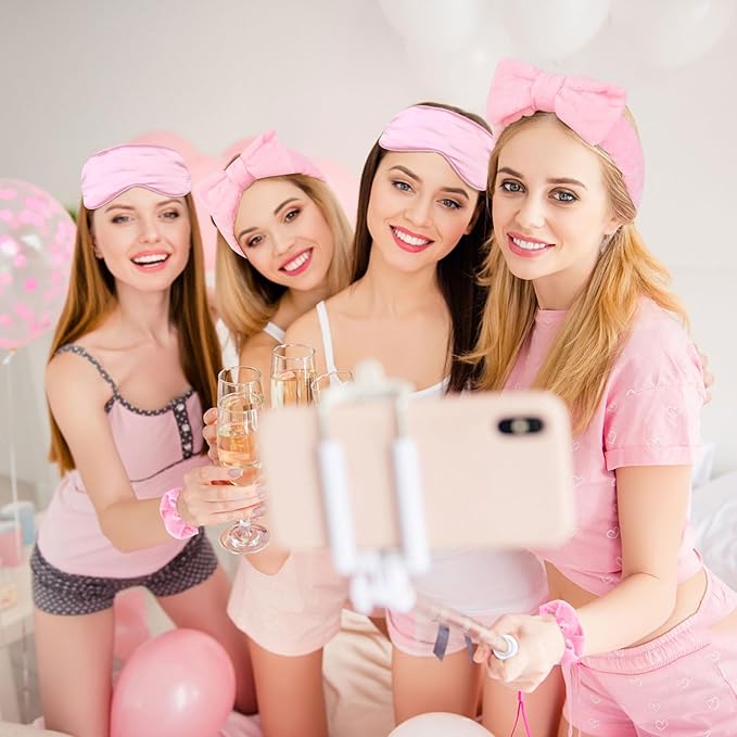 WHAVEL 6 Pack Pink Spa Headband - Image 3