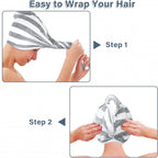 Microfiber Hair Towel Wrap, Soft Lightweight Hair Turben Towel, Super Absorbent - Image 6
