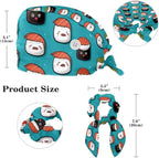 Scrub Cap with Hair Scrunchy, Ponytail Holder Surgical Cap - Image 2