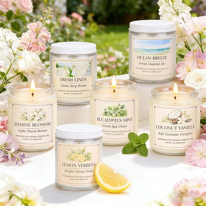 Scented Candles Gift Set for Women, 6 Pack Aromatherapy Soy Candles for Home - Image 6