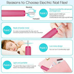 Professional Manicure Pedicure Kit -360° Light, Rechargeable Electric Nail Drill - Image 7