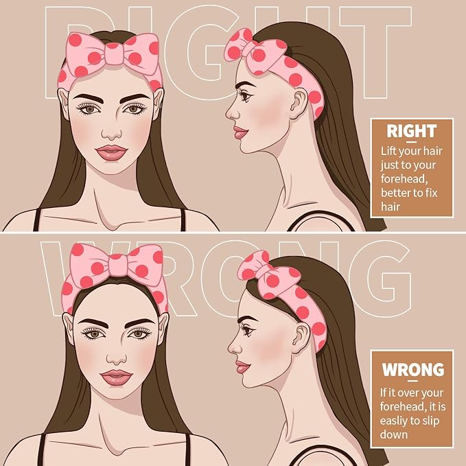 Teenitor Makeup and Spa Headbands, Bow Headbands - Image 7