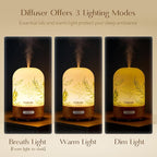 Essential Oil Diffuser, Hand Blown Glass Aromatherapy Diffuser, Ultrasonic Cool - Image 5
