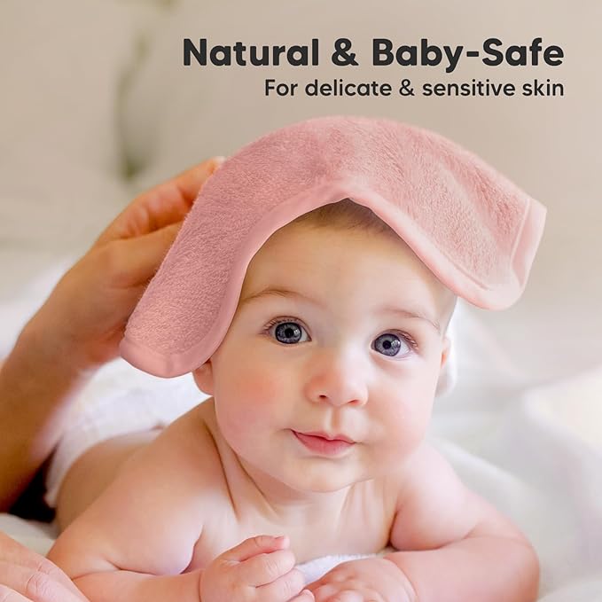 6-Pack Baby Washcloths – Soft Absorbent Viscose from Bamboo Washcloths - Image 5