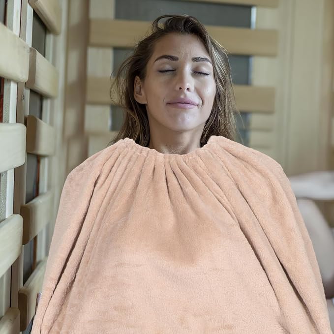 Thick Fleece Sauna Blanket Wrap - Image 7