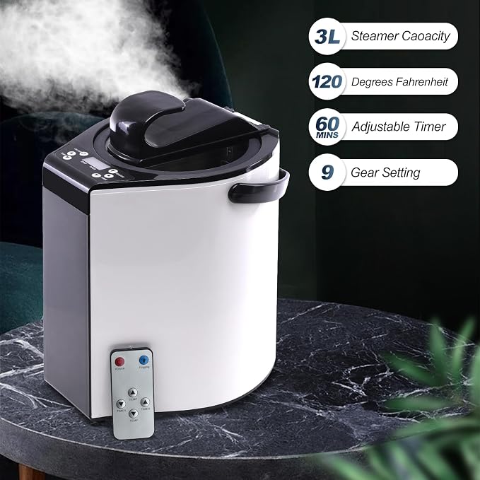 Sauna Steamer, Portable Steam Generator, 3L Stainless Steel Steamer - Image 4