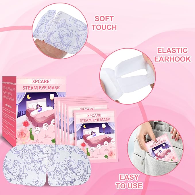 XPCARE 24 Pack Steam Eye Masks for Dry Eyes, SPA Warm Sleep Eye Mask, - Image 5