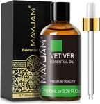 MAYJAM Premium Grade Vetiver Essential Oil - 100ML/3.38FL.OZ by MAYJAM