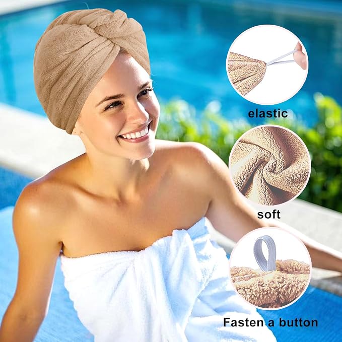 Microfiber Hair Drying Towel Wrap - Image 7