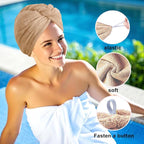 Microfiber Hair Drying Towel Wrap - Image 7