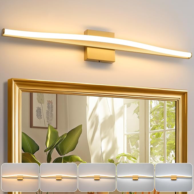 Modern Bathroom Vanity Light 32 inch, Dimmable 5CCT Led Bathroom Light Fixture by Biewalk