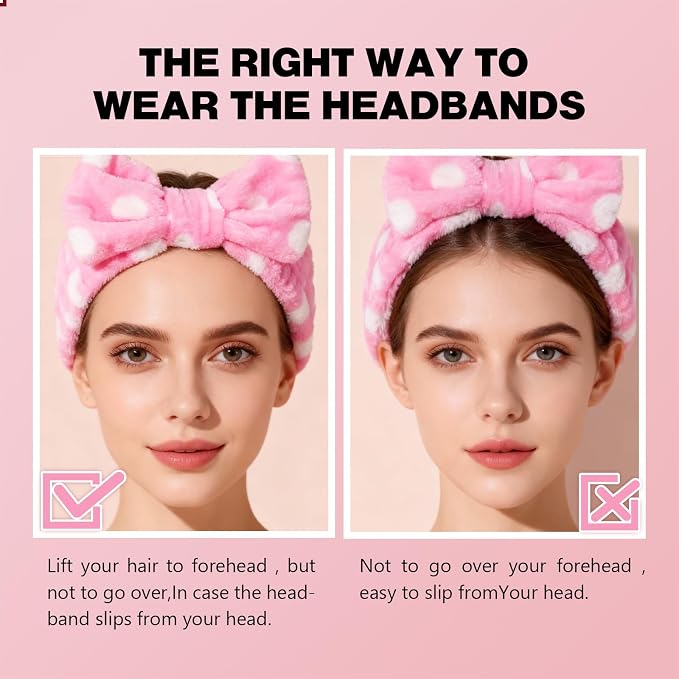 6 Pcs Spa Headband for Washing Face, Skincare Headband - Image 4