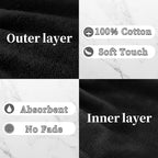 VOOVA & MOVAS Black Washcloths for Body 6PC, 8.3"x6.3" - Image 3
