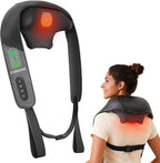 Snailax Cordless Neck Massager for Pain Relief Deep Tissue, Upgraded 4D Shiatsu by Snailax