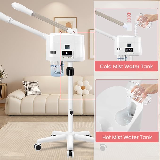 Salon Señor 2 in 1 Hot and Cold Facial Steamer, Professional Face Steamer on - Image 7