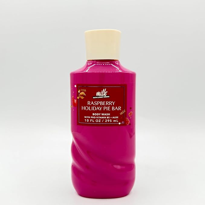 Bath & Body Works Milk Raspberry Holiday Pie Bar 4-Piece Gift Set | Includes: - Image 5