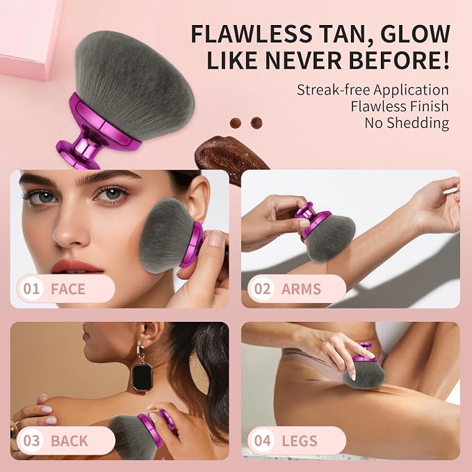docolor Self Tanner Brush Extra Large Body Makeup Brush, 3.5 Inch Width - Image 6