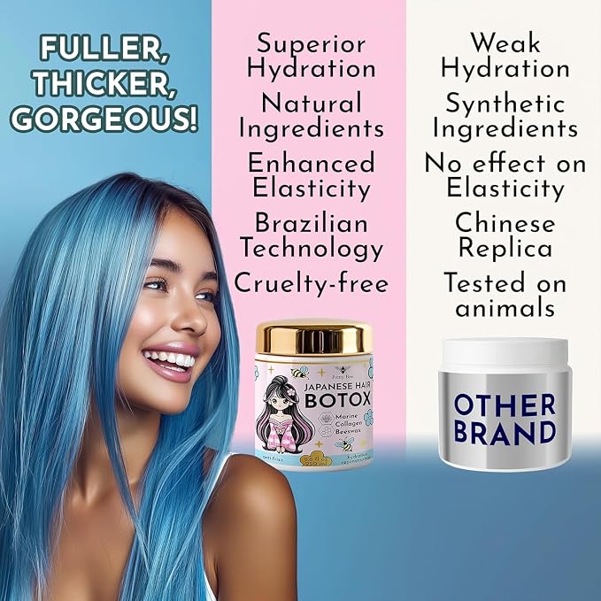 Japanese BTX Hair Mask for Damaged Hair B-TOX – Collagen & Keratin Treatment - Image 3