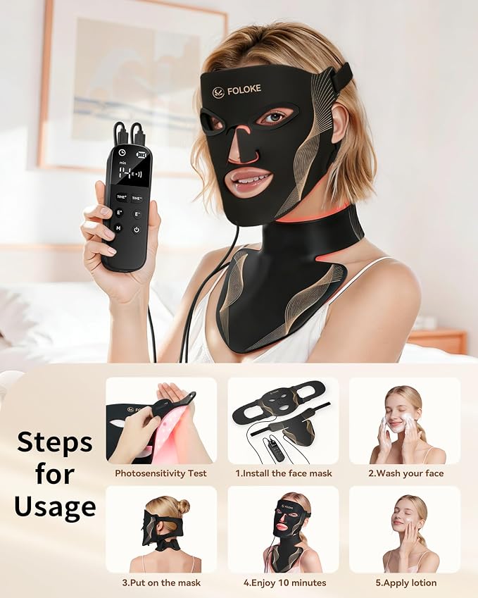 Red Light Therapy for Face, LED Light Therapy Mask Skin Care Mask & Neck - Image 5