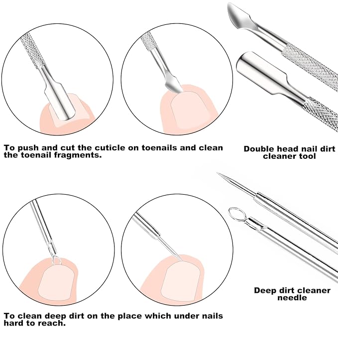 ZIZZON 7 Pcs Ingrown Toenail File and Lifters Set, Stainless Steel Ingrown - Image 5