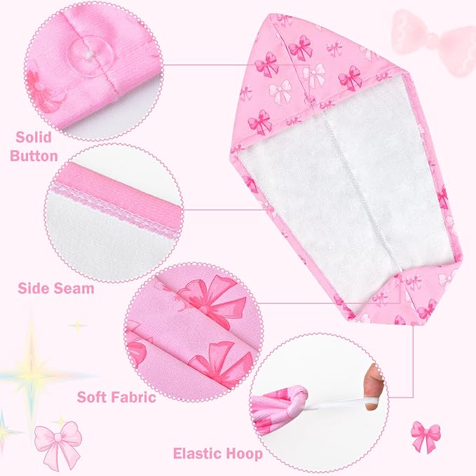 Microfiber Hair Towel Wrap for Kids Hair Drying Towel Wrap - Image 3