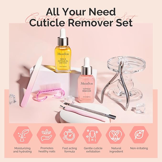 MelodySusie Cuticle Remover Kit, 25ML Cuticle Remover Cream and Cuticle Oil - Image 2
