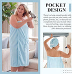 Tigeen Plus Size Towel Wrap for Women Spa Robe Set - Image 5