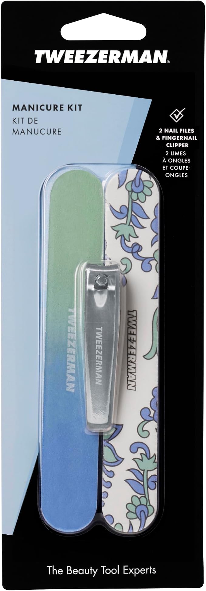 Tweezerman Blue and Green Paisley Manicure Kit - Image 8