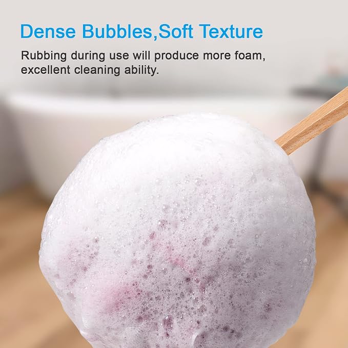 AmazerBath Shower Sponge Loofah Back Scrubber, PE Soft Mesh Loofah Body Scrubber - Image 4